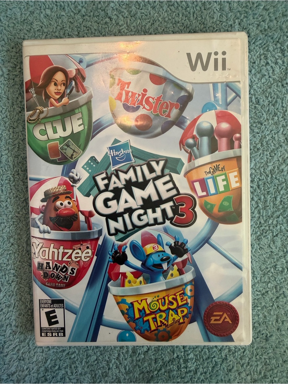 *Replacement Case With Manual - NO GAME* Family Game Night 3 Nintendo Wii Hasbro